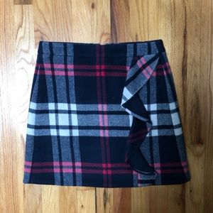 J.Crew Plaid Wool Skirt